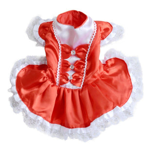 Bowknot Summer Cat Dress Dog Wedding Dresses Party Maid Outfit Pet Skirt Puppy Clothes For Small Dog